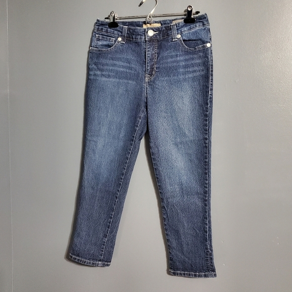 Nine West Vintage America Womens Jeans Size 8 Boho Cuff Capri - Picture 1 of 7